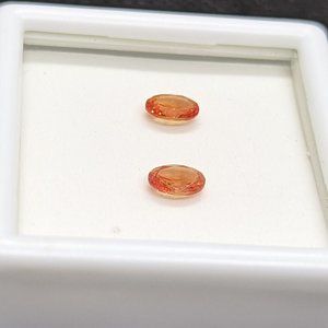 Set of 2 gorgeous orange fire OPAL